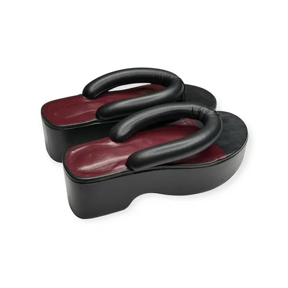 Staud 𒀭Rio Puffy Leather Thong Strap Platform Sandals 𒀭Black 𒀭39 9M - Picture 4 of 16